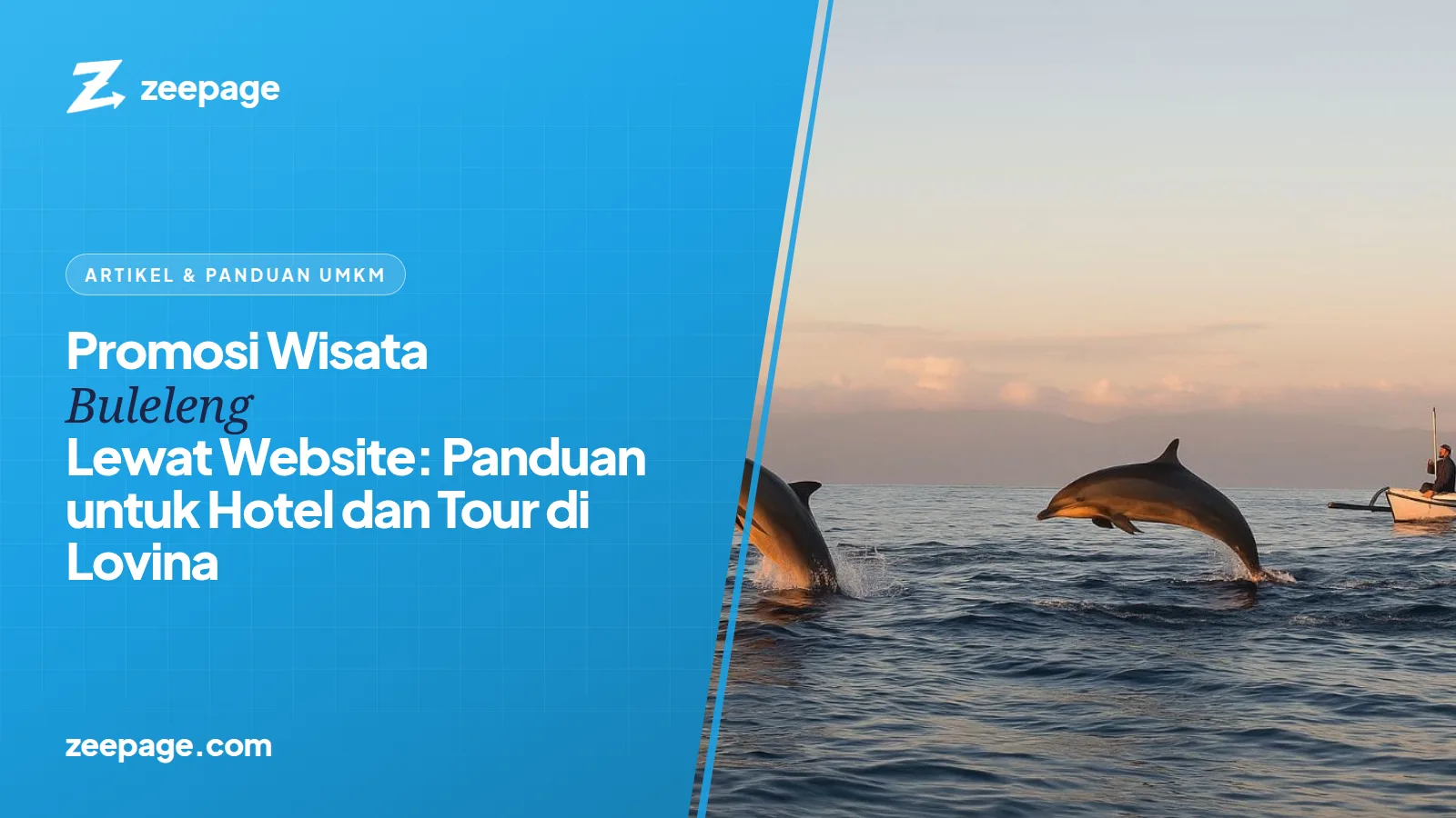 Promosi wisata Buleleng lewat website untuk hotel dan tour di Lovina oleh zeepage