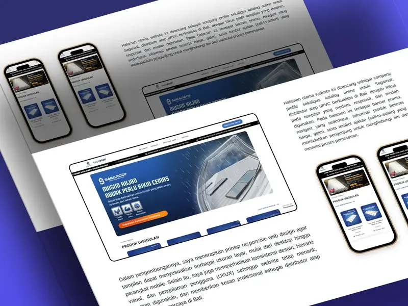 Contoh website company profile perusahaan atap